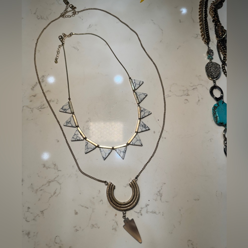 Lucky Brand and House of Harlow Necklace set
